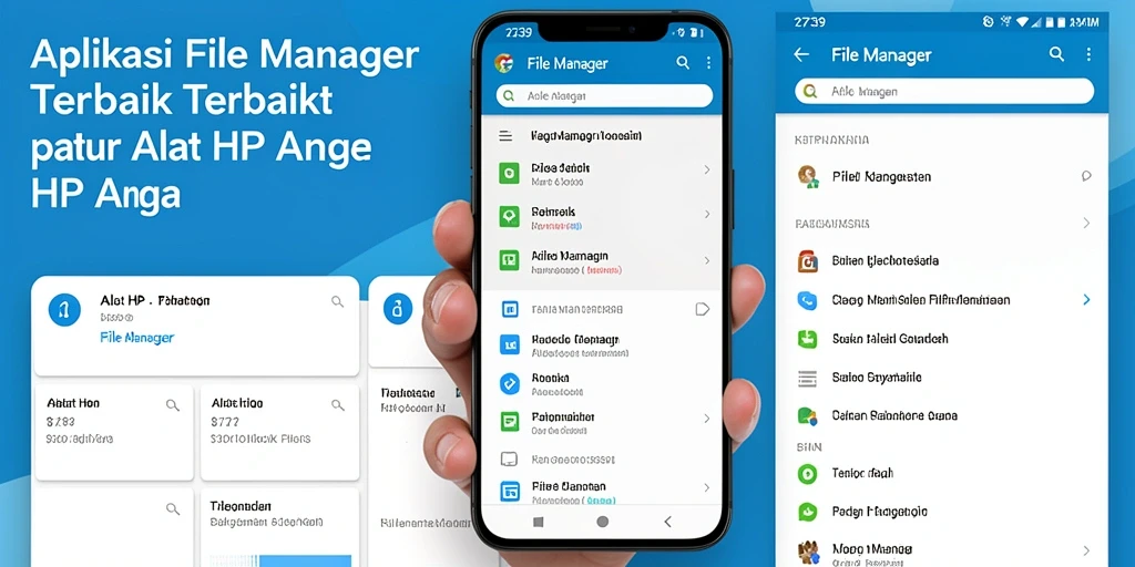 Tampilan antarmuka pengguna aplikasi File Manager 2739 yang sederhana dan intuitif.