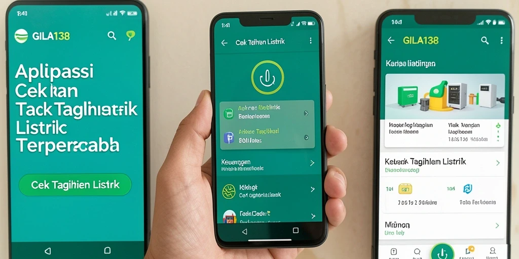 Antarmuka GILA138 yang menunjukkan informasi tagihan listrik.