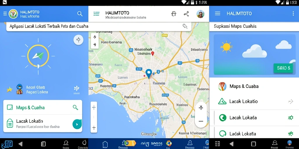 Antarmuka HALIMTOTO yang menampilkan peta dan fitur lacak lokasi dengan jelas.