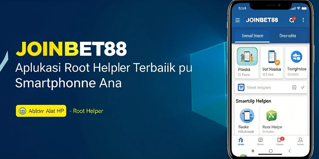Tampilan antarmuka aplikasi JOINBET88 untuk rooting smartphone.