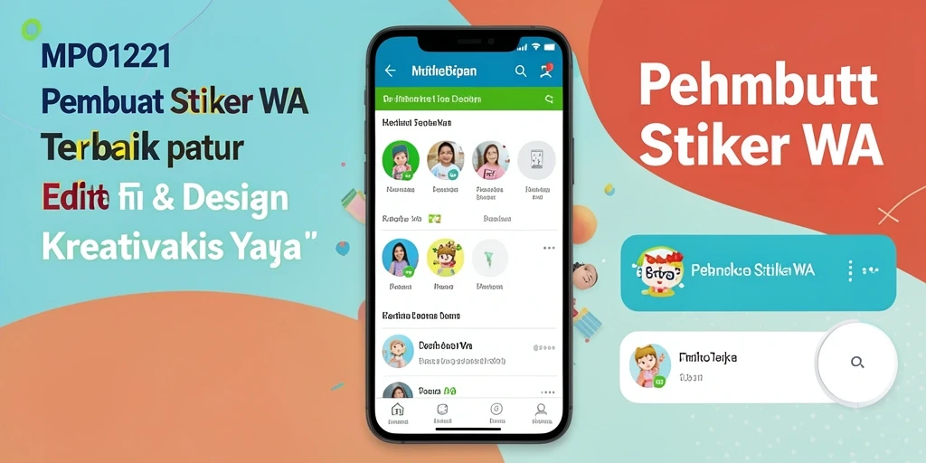 Antarmuka MPO1221 yang user-friendly dalam membuat stiker WA.