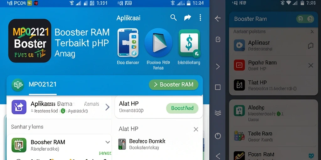 Antarmuka MPO2121 yang intuitif dan fungsional untuk Booster RAM.
